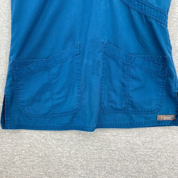 Barco Scrub Top Womens Extra Small Blue Healthcare Vet Uniform Short Sleeve - Picture 5 of 10